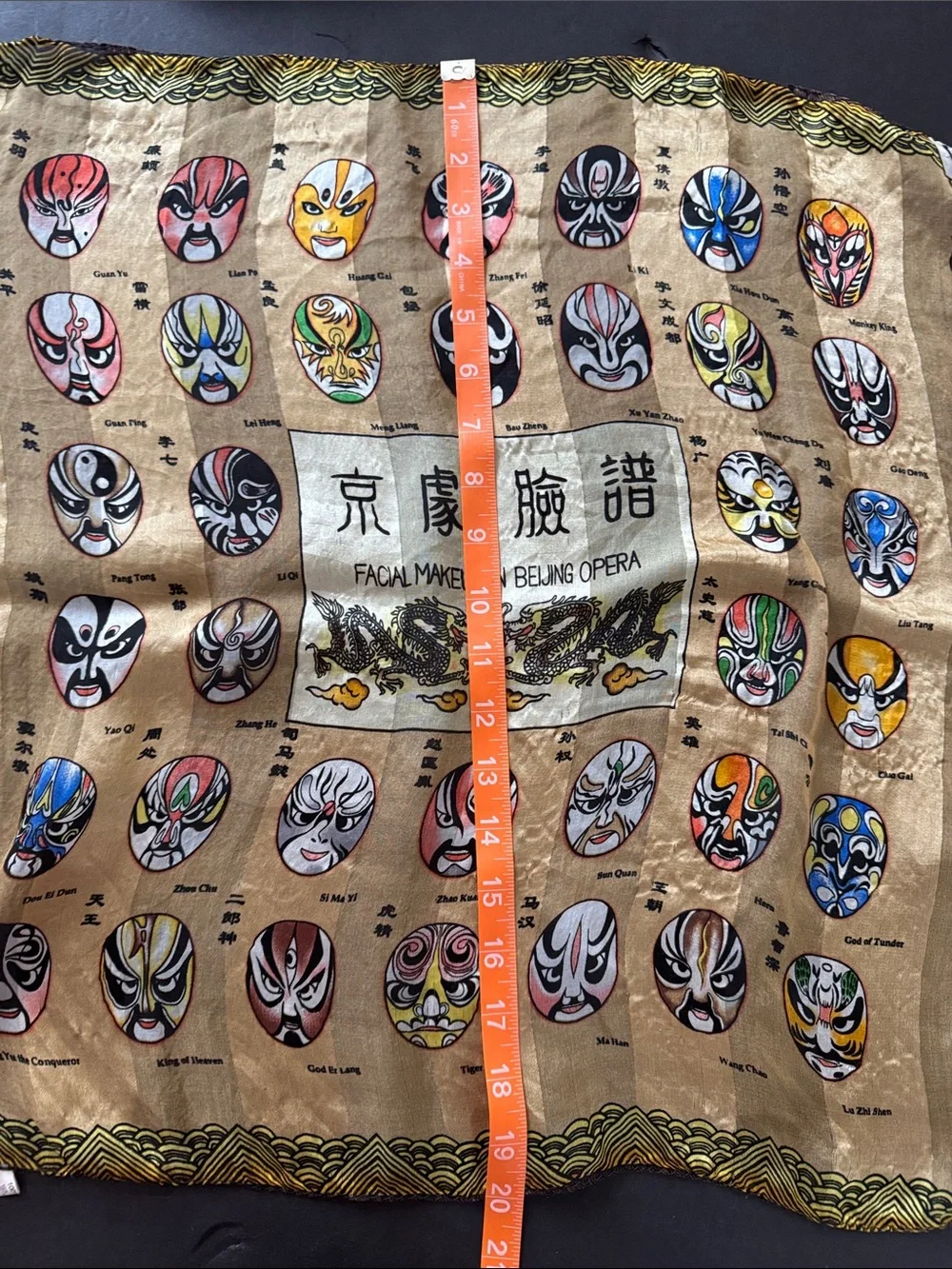 Vintage Beijing Opera Facial Makeup Scarf